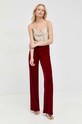 Штани з домішкою шовку Luisa Spagnoli Omologo 539594 бордо AW22