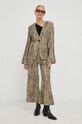 Nohavice By Malene Birger Q71094001 hnedá AW22