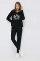 Lauren Ralph Lauren spodnie dresowe z domieszką kaszmiru czarny