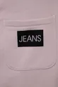 różowy Calvin Klein Jeans spodnie dresowe bawełniane dziecięce