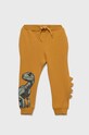 Name it pantaloni de trening pentru copii Park Jurajski tricotaj galben 13205224.AmberGold