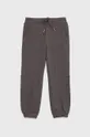 серый Детские хлопковые штаны United Colors of Benetton Для девочек