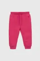 różowy United Colors of Benetton spodnie dresowe dziecięce Dziewczęcy