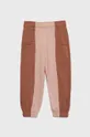 brązowy United Colors of Benetton spodnie dresowe dziecięce Dziewczęcy