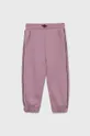 розовый Детские хлопковые штаны Sisley Для девочек