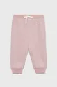 pastelowy różowy GAP spodnie dresowe dziecięce Dziewczęcy
