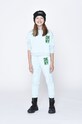 Dkny pantaloni de trening tricotaj turcoaz D34A70.156.162