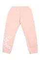 Kenzo Kids spodnie dresowe bawełniane dziecięce różowy
