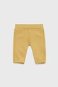 United Colors of Benetton spodnie dresowe bawełniane dziecięce aplikacja żółty 3J70AF009.W