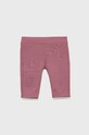 United Colors of Benetton spodnie dresowe bawełniane dziecięce aplikacja fioletowy 3J70AF009.W
