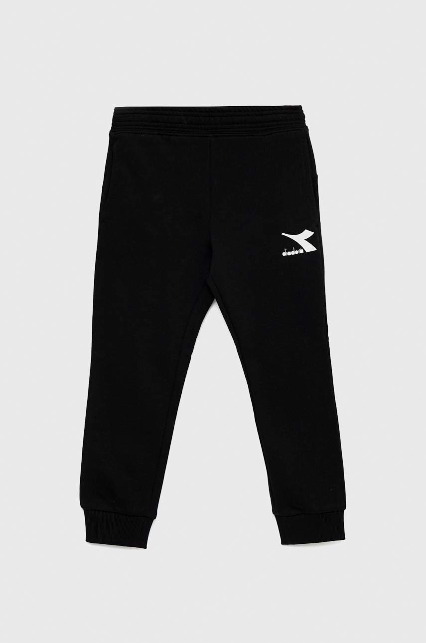 czarny Diadora spodnie dresowe bawełniane dziecięce Dziecięcy