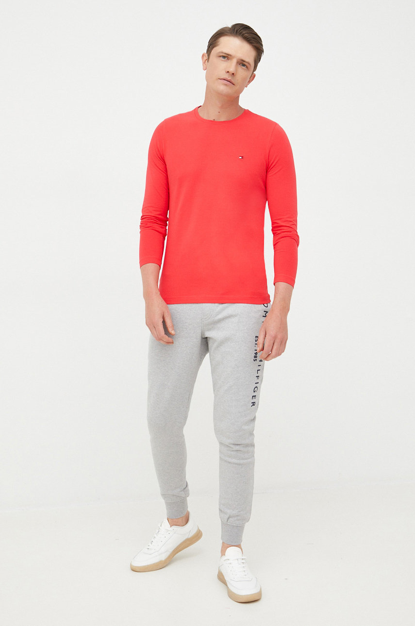 Βαμβακερό παντελόνι Tommy Hilfiger MW0MW08388.9BYY γκρί AW22