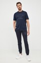 Paul&Shark spodnie dresowe bawełniane C0P1024 granatowy AW22