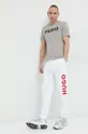 Бавовняні спортивні штани HUGO білий