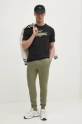 Lacoste pantaloni della tuta XH9624 verde SS25