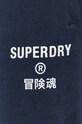 Superdry spodnie dresowe bawełniane granatowy M7010804B.98T