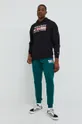 Βαμβακερό παντελόνι Tommy Jeans πράσινο
