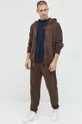 Abercrombie & Fitch spodnie dresowe brązowy
