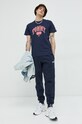 Adidas Originals pamut melegítőnadrág HK5003 sötétkék AW22