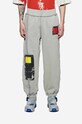 Βαμβακερό παντελόνι A-COLD-WALL* Relaxed Cubist Pants βαμβάκι γκρί ACWMB157