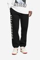 PLEASURES spodnie dresowe Burnout dzianina czarny P22W016
