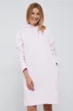 Βαμβακερό φόρεμα Tommy Hilfiger ροζ