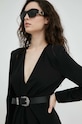Φόρεμα The Kooples FROB25077K μαύρο