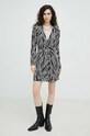 The Kooples sukienka FROB25128K czarny AW22
