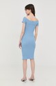 Îmbrăcăminte Guess rochie din amestec de matase W2YK54.Z30L1 albastru