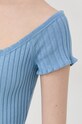 Guess rochie din amestec de matase W2YK54.Z30L1 albastru