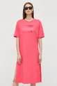 Armani Exchange sukienka bawełniana 6LYA74.YJ8QZ ostry różowy