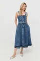Rifľové šaty MAX&Co. modrá