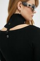 Haljina s primjesom vune Twinset 222AP3381 crna