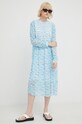 Samsoe Samsoe sukienka F22200129 niebieski AW22