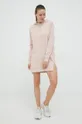 Βαμβακερό φόρεμα Puma ροζ