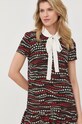Red Valentino sukienka jedwabna czarny 1R3VAEU56JD