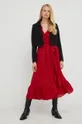 Μεταξωτό φόρεμα MICHAEL Michael Kors κόκκινο