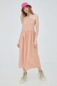 Ľanové šaty Levi's A3334.0001 oranžová AW22