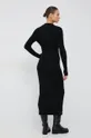 Šaty s prímesou vlny Calvin Klein čierna
