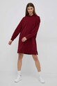 Šaty Tommy Hilfiger WW0WW36067.9BYY burgundské AW22