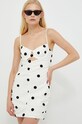 For Love & Lemons rochie din in mini alb CD2683.SU22