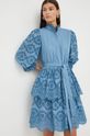 albastru deschis Bruuns Bazaar rochie din bumbac De femei