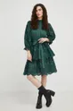 Βαμβακερό φόρεμα Bruuns Bazaar πράσινο