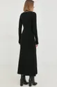 Trussardi sukienka wełniana czarny