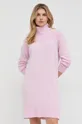 Μάλλινο φόρεμα Liu Jo ροζ