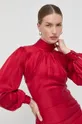 červená Hodvábne šaty Elisabetta Franchi