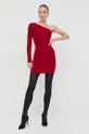 Elisabetta Franchi selyemkeverékes ruha piros