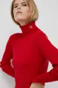crvena Haljina s primjesom vune Calvin Klein Jeans