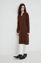 G-Star rochie din lână D22133.B692 maro AW22