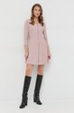 Šaty Trussardi 56D00627.1T005963 ružová AW22